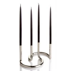Candle Set Gemini, Black, 4 Pcs