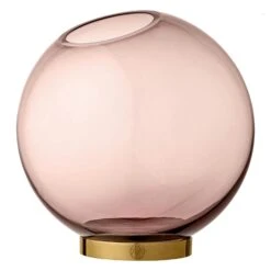 AYTM Globe Vase Ø21 Cm, Rose/Brass