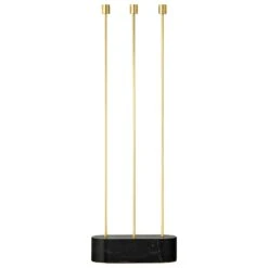 AYTM Grasil Floor Candle Holder, Black/Gold