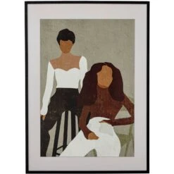 Bloomingville Lilian Poster With Frame 53x73 Cm, Black