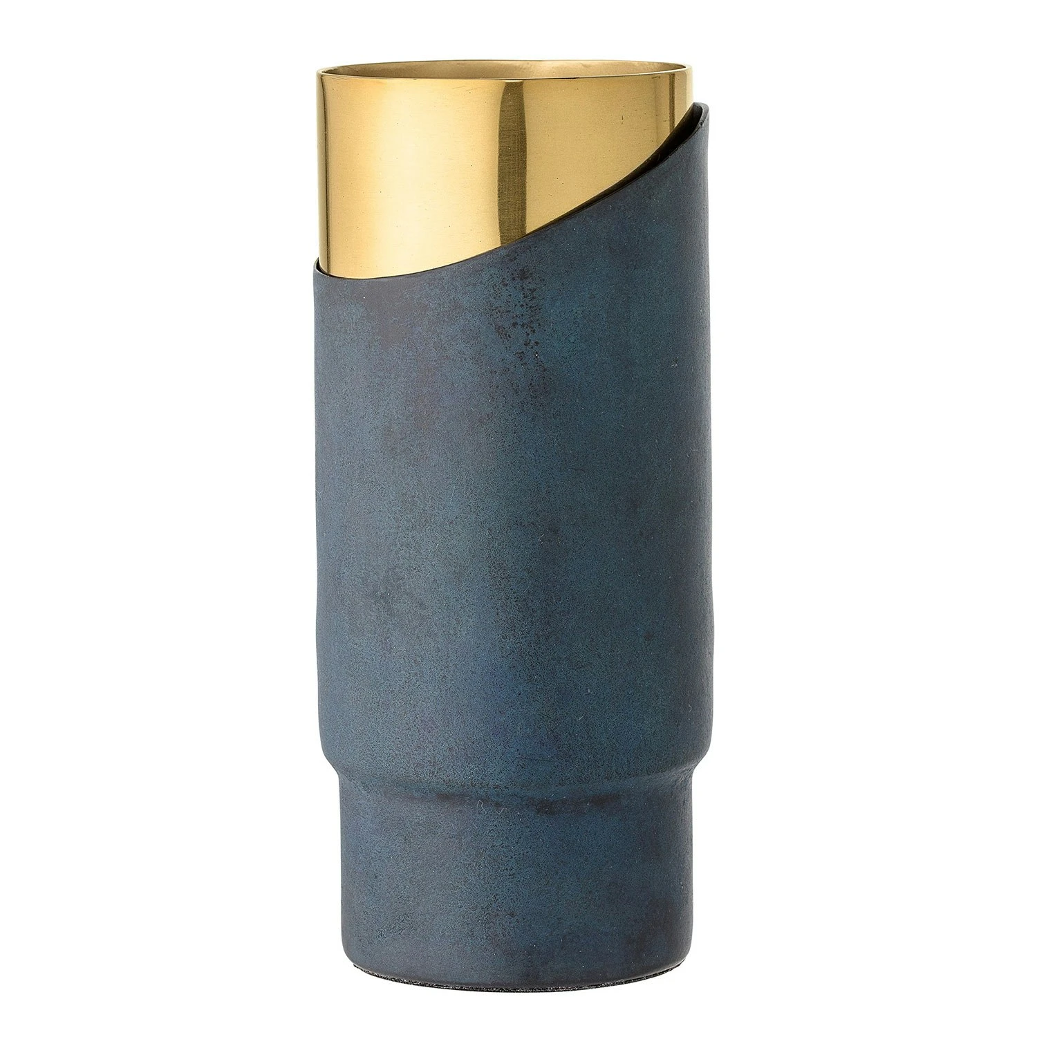 Bloomingville Vase 23cm, Blue/Gold