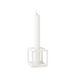 By Lassen Kubus 1 Candle Holder, White