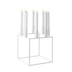 By Lassen Kubus 8 Candle Holder, White