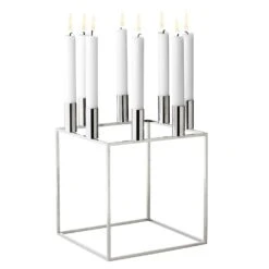 By Lassen Kubus 8 Candle Holder, Nickel