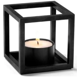 By Lassen Kubus T Candle Holder, Black