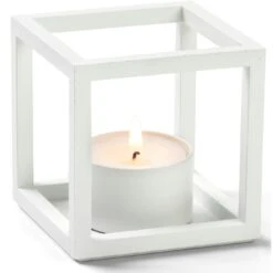 By Lassen Kubus T Candle Holder, White