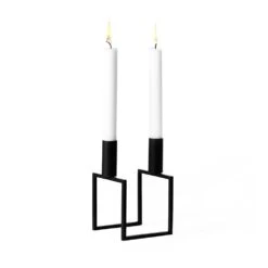 By Lassen Line Candle Holder, Black