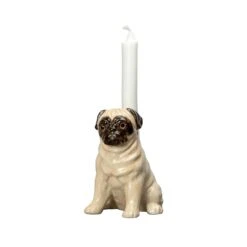 ByOn Pug Candle Holder, Beige