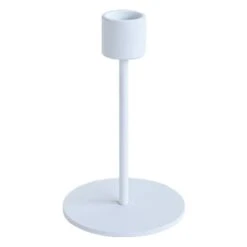 Candlestick 13 Cm, White