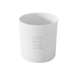 Ernst Quote Candle Holder, ”I Det Enkla” White