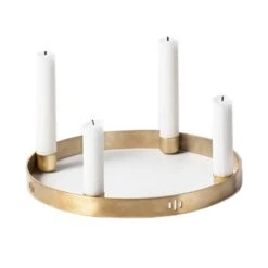 Ferm LIVING Circle Candle Holder Brass, Small