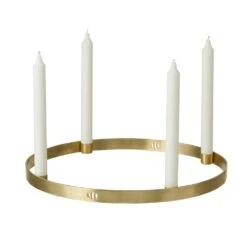 Ferm LIVING Circle Candle Holder Brass, Large