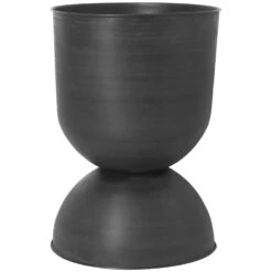 Ferm LIVING Hourglass Pot Large, Black/Dark Grey