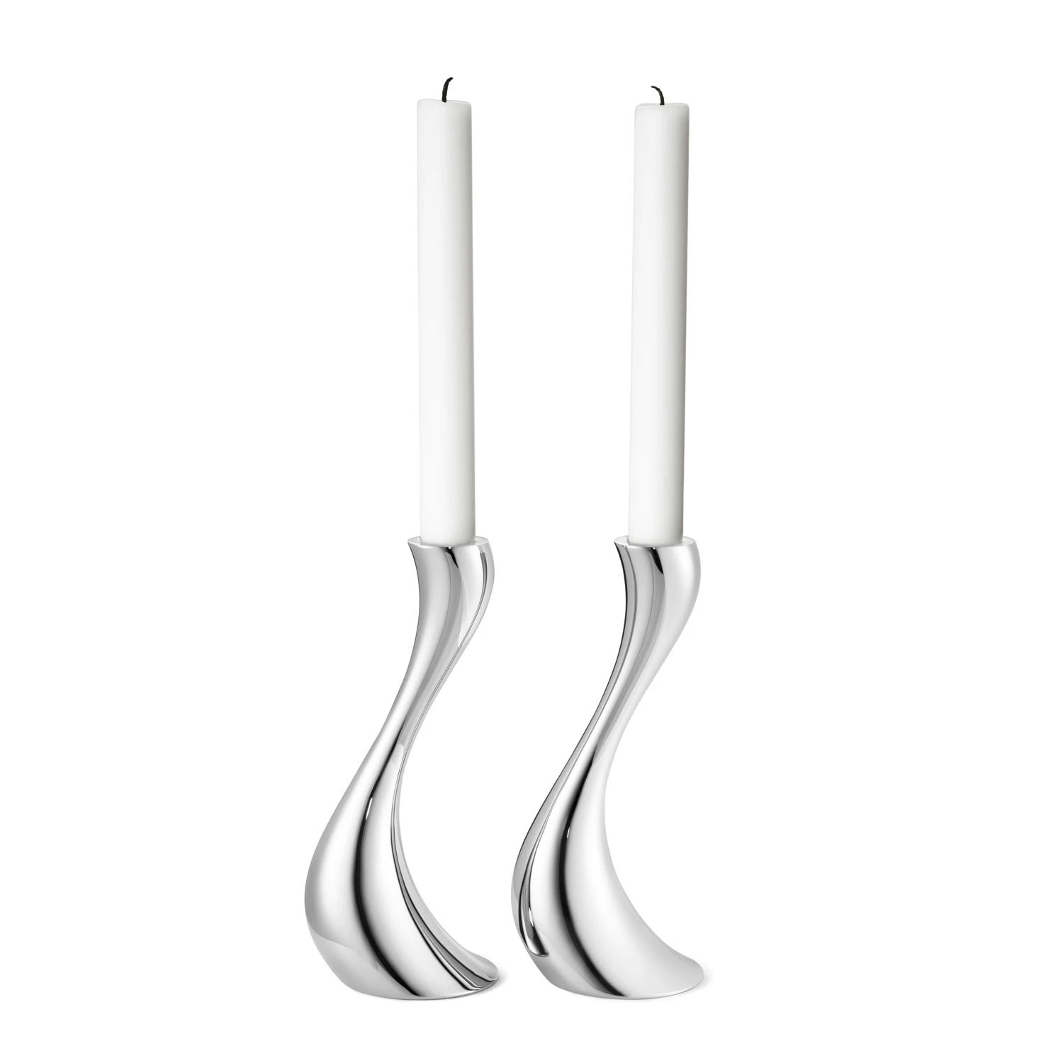Georg Jensen Cobra Candle Holders 2 Pcs, Candles Included