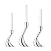 Georg Jensen Cobra Candle Holders Set 3 Pieces, Candles Included