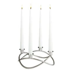 Georg Jensen Season Candle Holder, Matte Stainless Steel