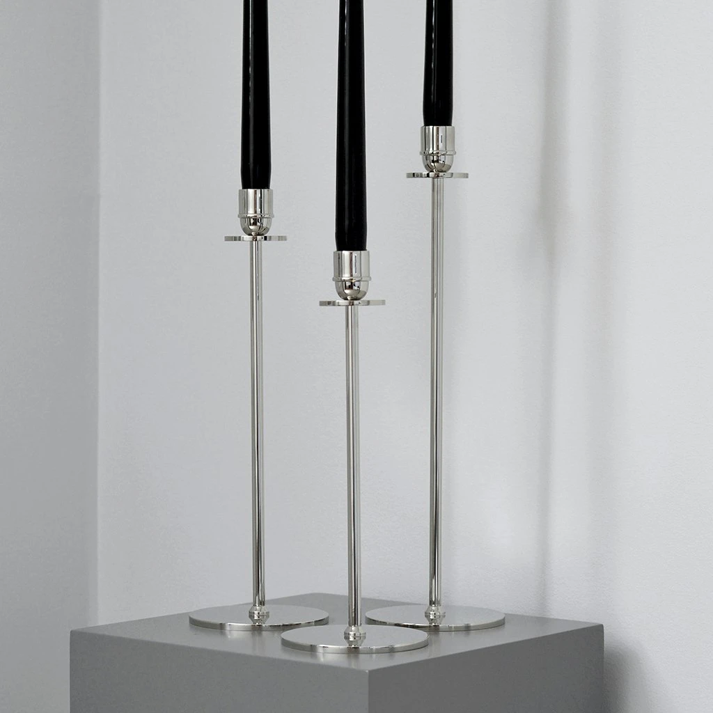 Chiaro Di Luna Candlestick Nickel-plated Brass, 40 Cm - Image 6