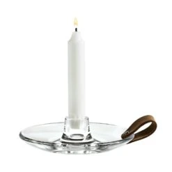 Holmegaard Design With Light Chamber Candlestick, Clear