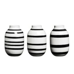 Kähler Omaggio Vase Miniature 3-Pack, Black