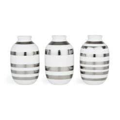 Kähler Omaggio Vase Miniature 3-pack, Silver