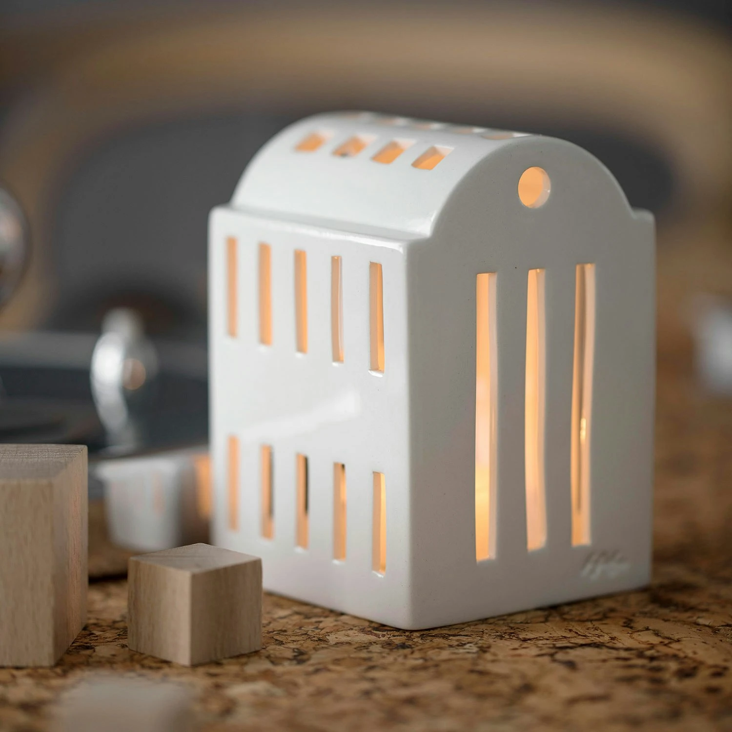 Kähler Urbania Smedje Candle Holder, White - Image 2