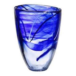 Kosta Boda Contrast Vase, Blue