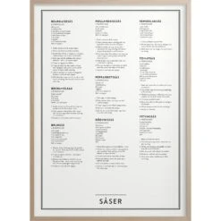 Sauces Poster, 50x70 Cm