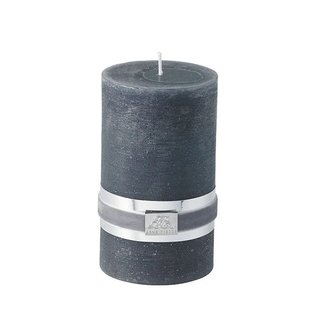 Rustic Candle Medium, Dark Grey