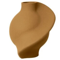 Pirout 01 Vase 25 Cm, Sanded Ocker