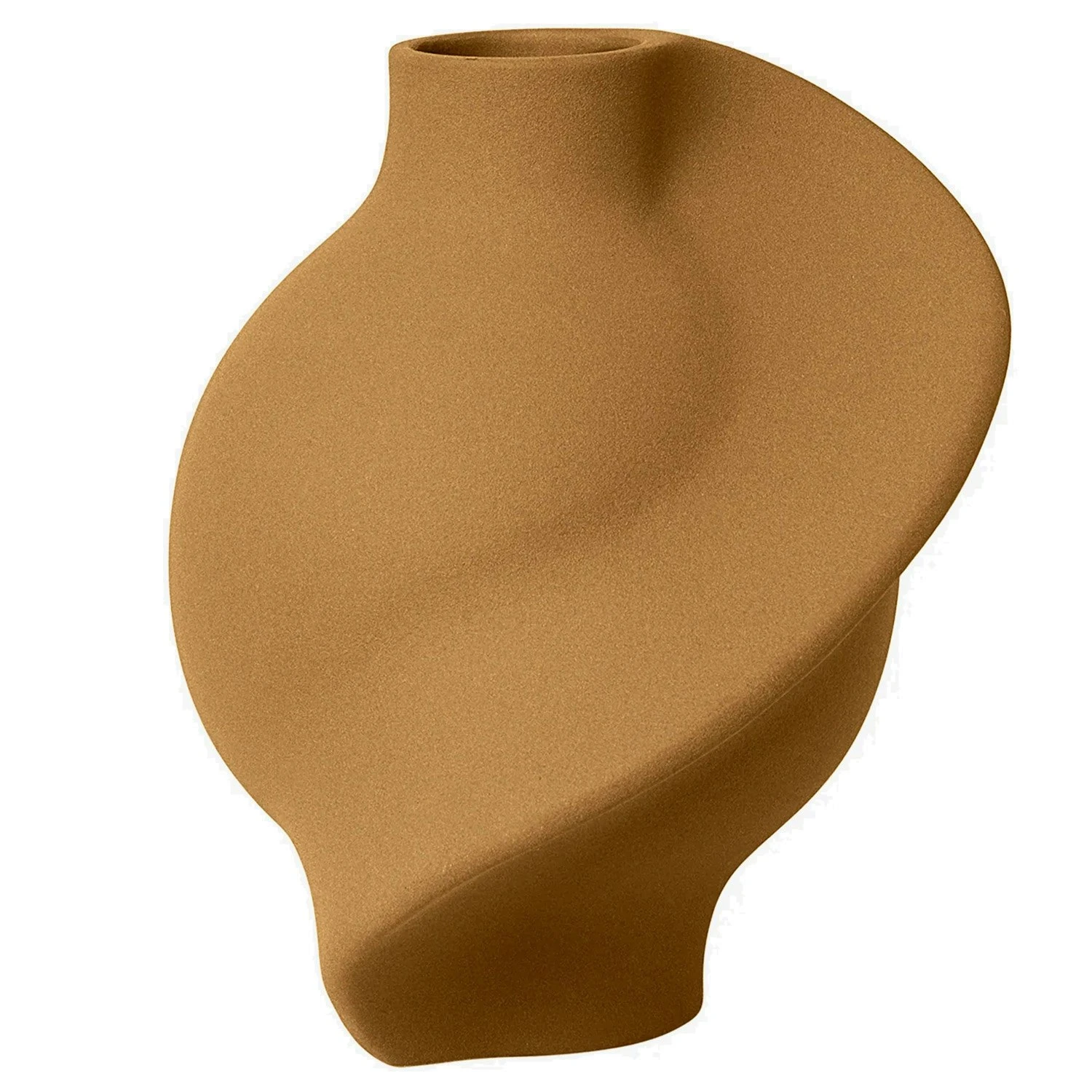 Pirout 01 Vase 25 Cm, Sanded Ocker
