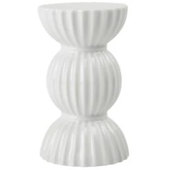 Lyngby Porcelæn Tura Candlestick 14 Cm, White