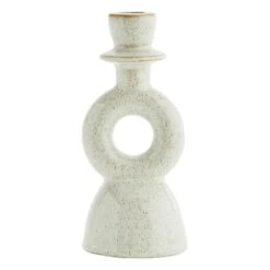 Madam Stoltz Candle Holder 18 Cm, Off-White