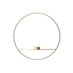 Menu Pov Circle Wall Candle Holder Tea Light L, Brass