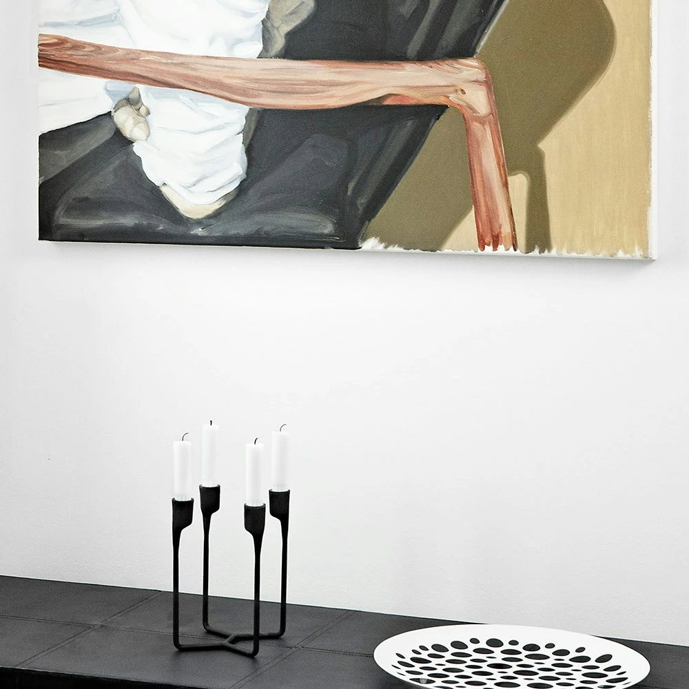 Normann Copenhagen Heima Candle Holder Black - Image 2