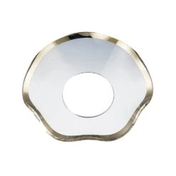 Wavy Candle Ring, Gold Border