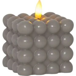 Star Trading Flamme Dot Pillar Candle LED, Grey
