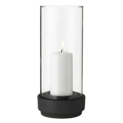 Stelton Hurricane Candle Holder S, Stoneware/Glass