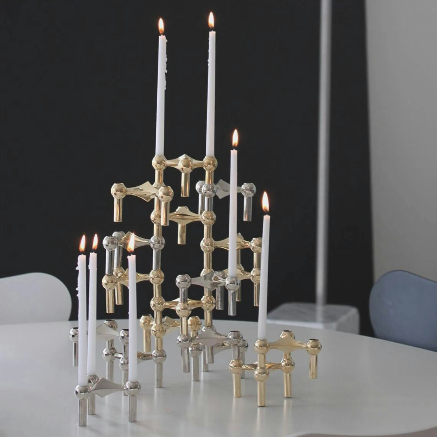 Nagel Taper Candles 12-Pack, Anthracite - Image 2