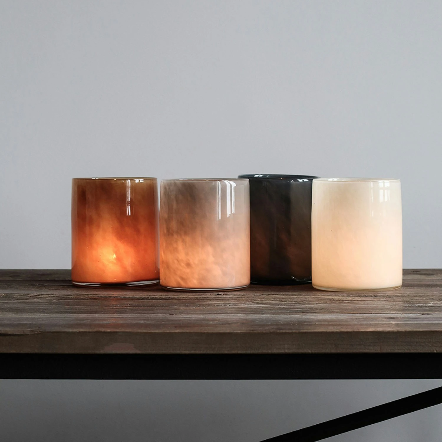 Lyric Candle Holder L, Warm Grey - Image 2