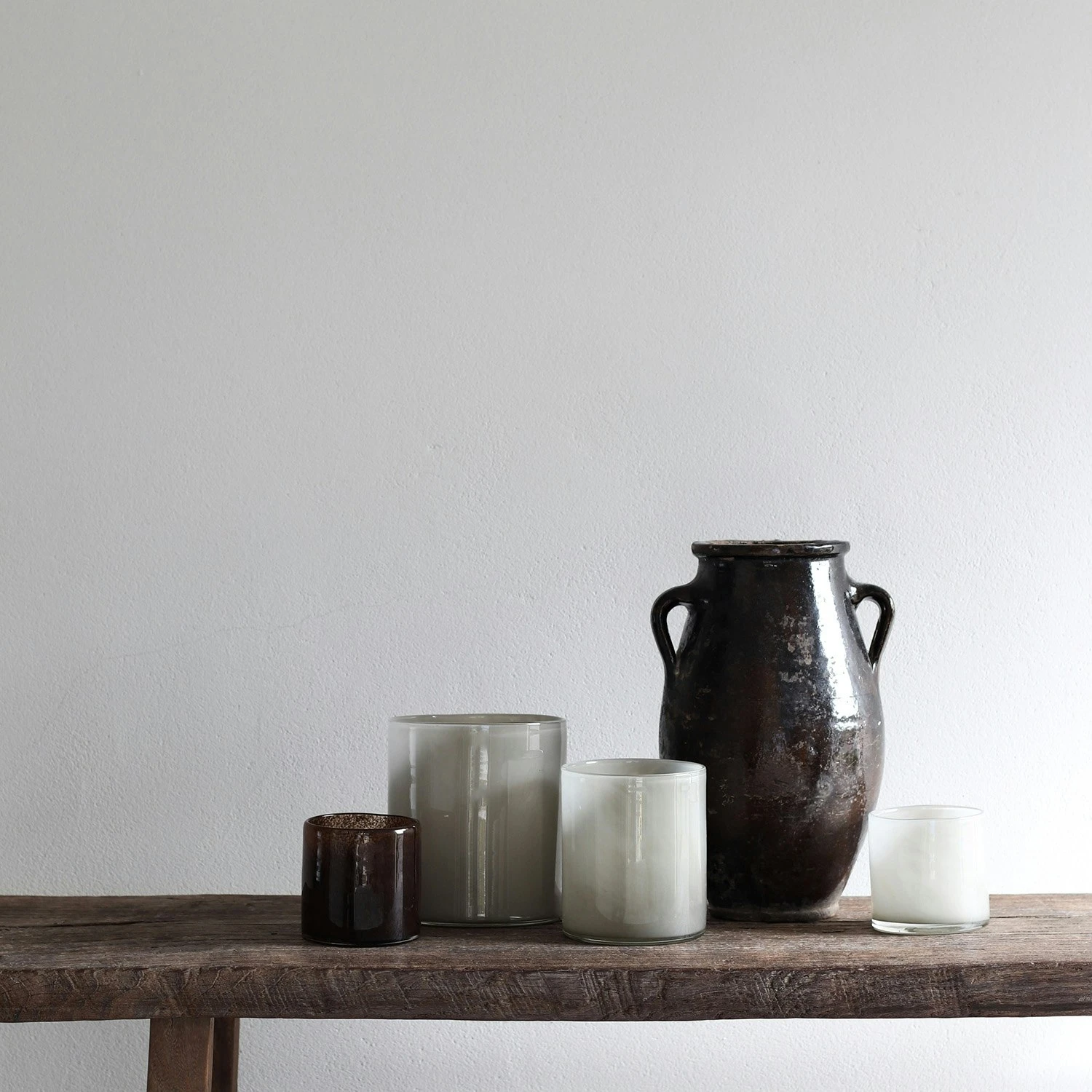 Lyric Candle Holder L, Warm Grey - Image 3