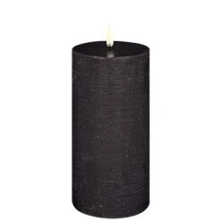 LED Pillar Candle 7,8 X 15,2 Cm, Forest Black