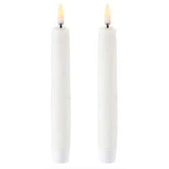 LED Taper Candle Nordic White 2-pack, 2,3x15,5 Cm