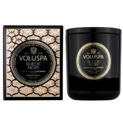 Voluspa Maison Classic Boxed Scented Candle, Suede Noir