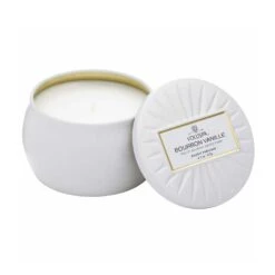 Voluspa Petite Decorative Tin Candle, Bourbon Vanille